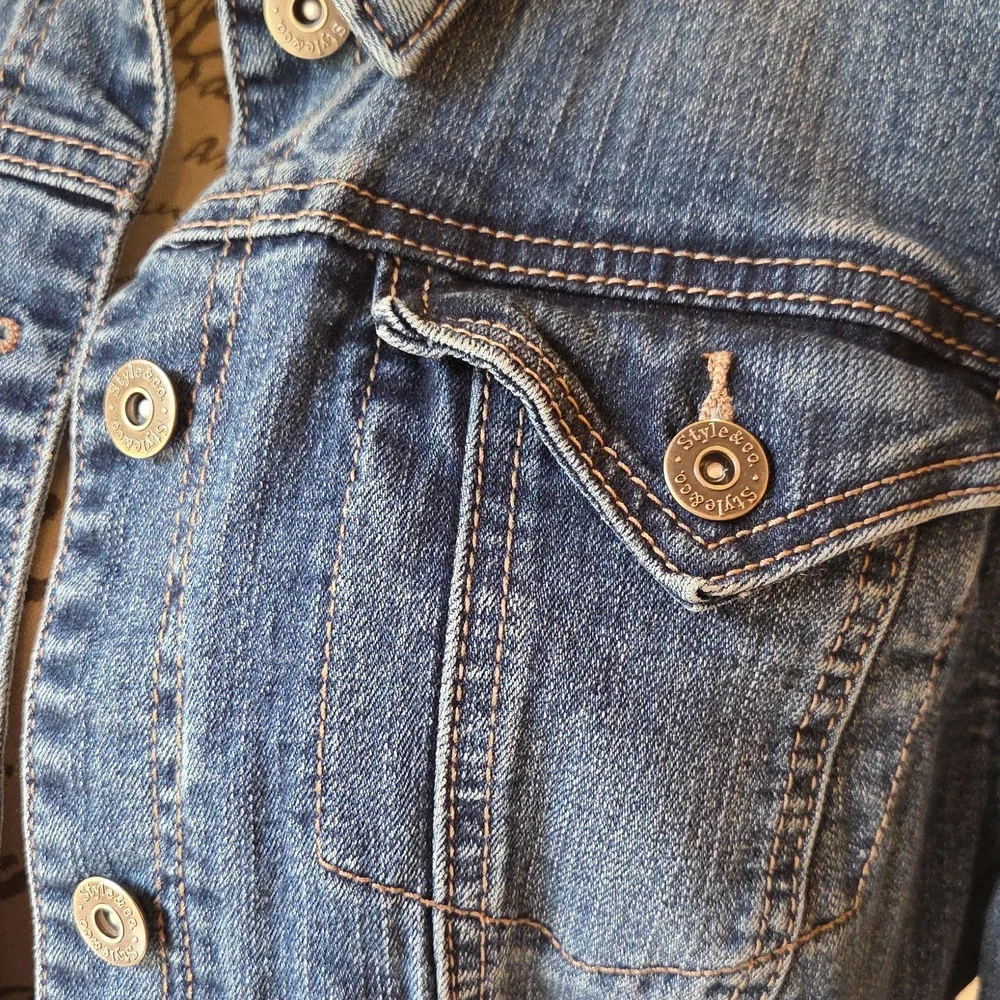 Style & Co. Denim Blue Women's Jacket Size Medium - Picture 2 of 8